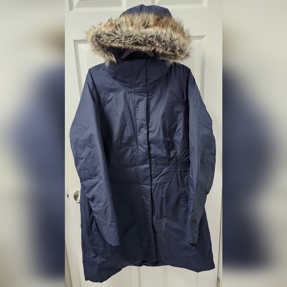 The North Face Women's Arctic Parka Coat 550 Down Fill NAVY BLUE XXL $350 - Picture 1 of 9